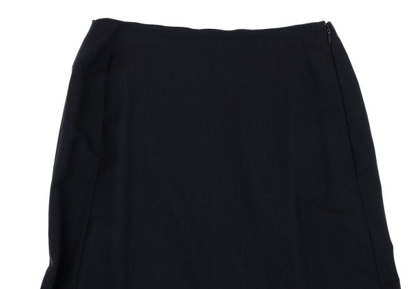 Yohji Yamamoto FEMME Wool Gabardine Flare Skirt Blue Size S