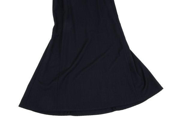 Yohji Yamamoto FEMME Wool Gabardine Flare Skirt Blue Size S