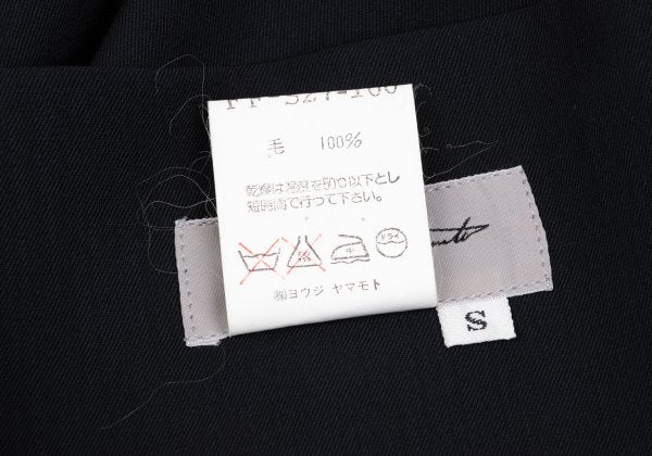 Yohji Yamamoto FEMME Wool Gabardine Flare Skirt Blue Size S
