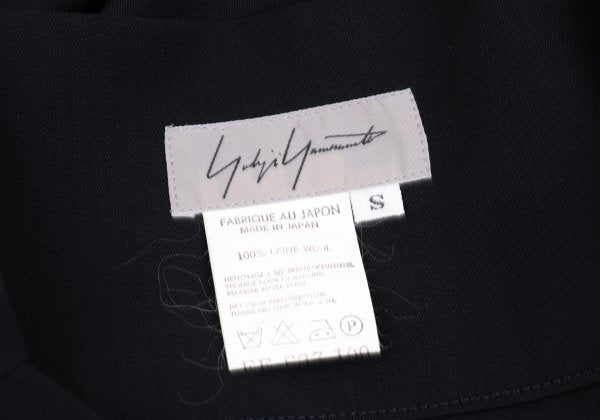 Yohji Yamamoto FEMME Wool Gabardine Flare Skirt Blue Size S