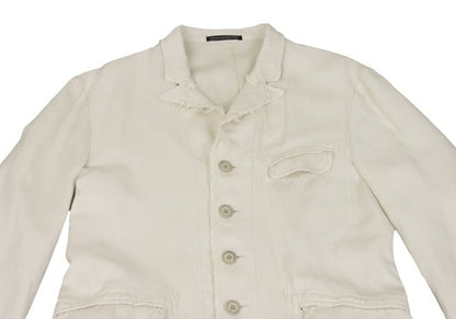 Yohji Yamamoto POUR HOMME Cotton Linen Jacket Ivory Size 2