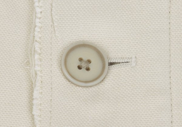 Yohji Yamamoto POUR HOMME Cotton Linen Jacket Ivory Size 2
