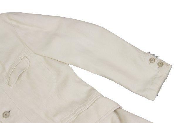 Yohji Yamamoto POUR HOMME Cotton Linen Jacket Ivory Size 2