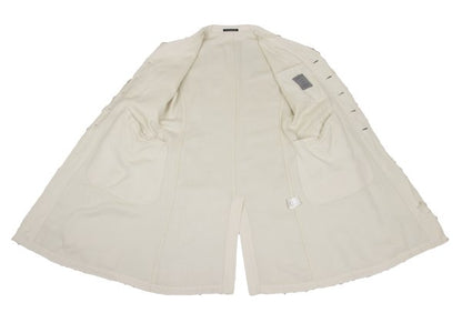 Yohji Yamamoto POUR HOMME Cotton Linen Jacket Ivory Size 2