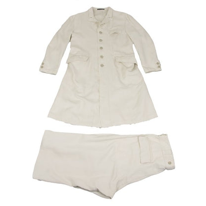 Yohji Yamamoto POUR HOMME Cotton Linen Jacket Ivory Size 2