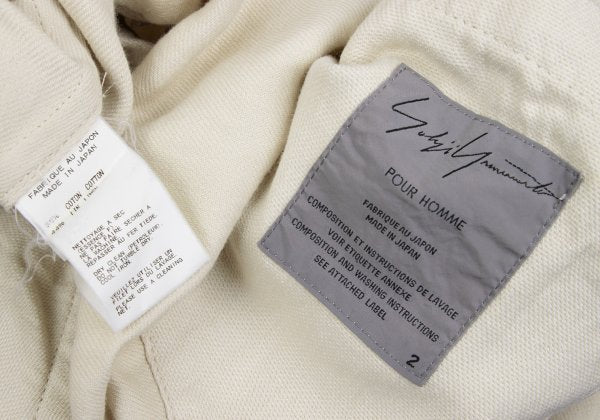 Yohji Yamamoto POUR HOMME Cotton Linen Jacket Ivory Size 2