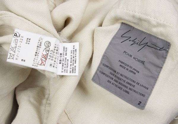 Yohji Yamamoto POUR HOMME Cotton Linen Jacket Ivory Size 2
