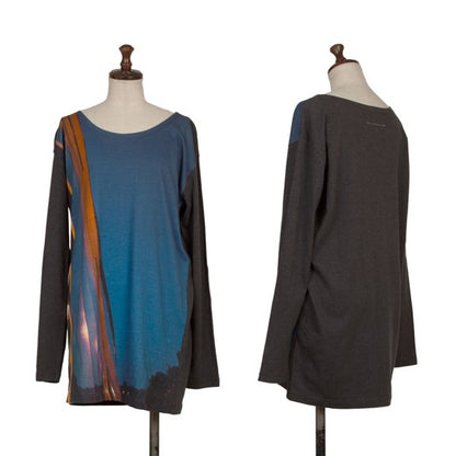 Maison Martin Margiela Cotton Front L/S Tee Blue Size S