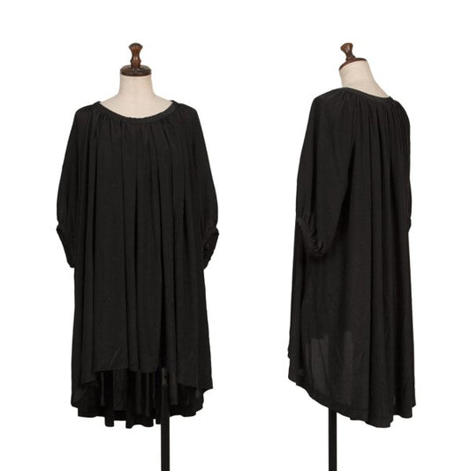 Y's for living Poly Gather Raglan Sleeve Blouse Black Size M