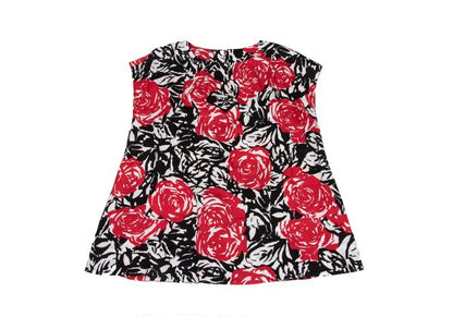 Y's for living Rose Print Sleeveless Blouse Multi Size 2