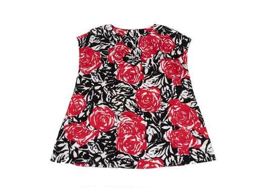 Y's for living Rose Print Sleeveless Blouse Multi Size 2