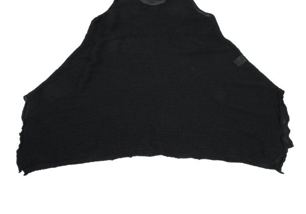 ISSEY MIYAKE me Crepe Pleat Sleeveless Tunic Black Blouse Size F