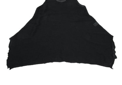 ISSEY MIYAKE me Crepe Pleat Sleeveless Tunic Black Blouse Size F
