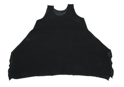 ISSEY MIYAKE me Crepe Pleat Sleeveless Tunic Black Blouse Size F