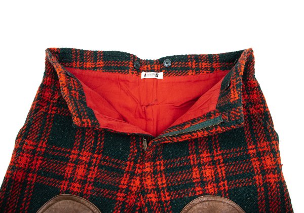 ISSEY MIYAKE I.S. Wool Blend Check Shorts Multi Size 9