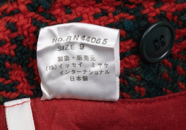 ISSEY MIYAKE I.S. Wool Blend Check Shorts Multi Size 9