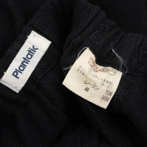 Plantation Rayon Linen Straight Pants Black Size M