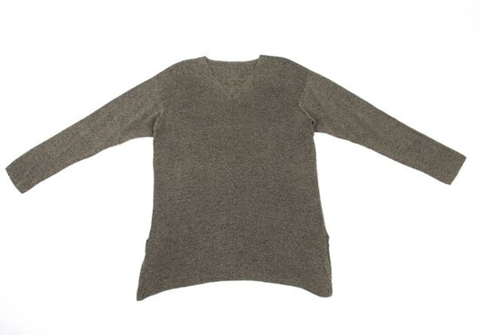 JURGEN LEHL Silk Cotton V-Neck Sweater Beige Size M