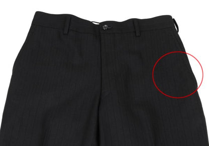 COMME des GARCONS HOMME PLUS Wool Stripe Pants Black Size XS