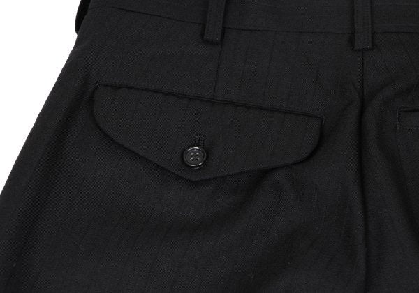 COMME des GARCONS HOMME PLUS Wool Stripe Pants Black Size XS