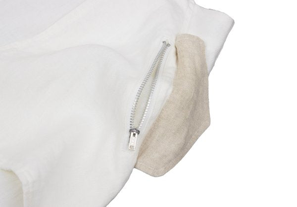 Y's Linen Out Pocket Design Midi Skirt Off-White Size 2