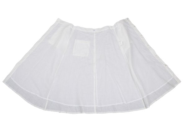 Y's Linen Out Pocket Design Midi Skirt Off-White Size 2