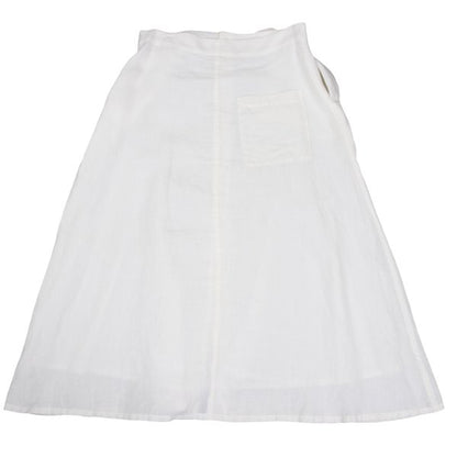Y's Linen Out Pocket Design Midi Skirt Off-White Size 2