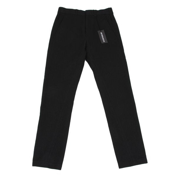 ANN DEMEULEMEESTER Linen Blend Straight Pants Black Size XXS