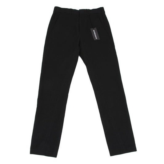 ANN DEMEULEMEESTER Linen Blend Straight Pants Black Size XXS
