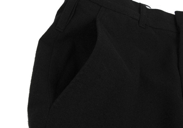 ANN DEMEULEMEESTER Linen Blend Straight Pants Black Size XXS