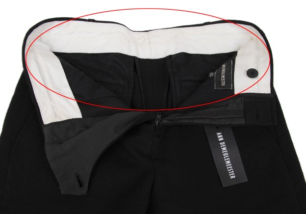 ANN DEMEULEMEESTER Linen Blend Straight Pants Black Size XXS