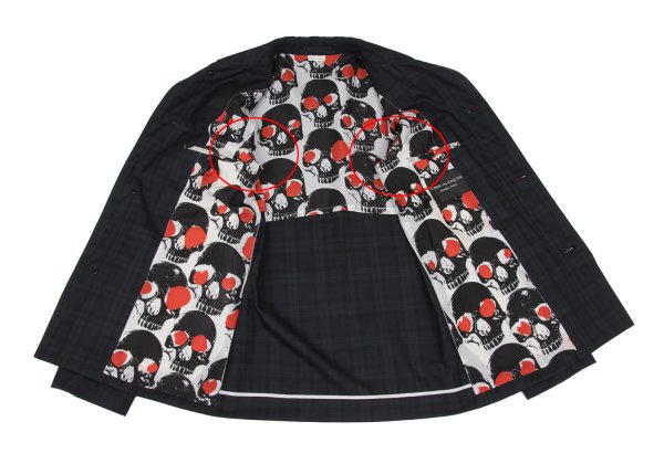COMME des GARCONS HOMME PLUS 11SS Skull Check Jacket Size M