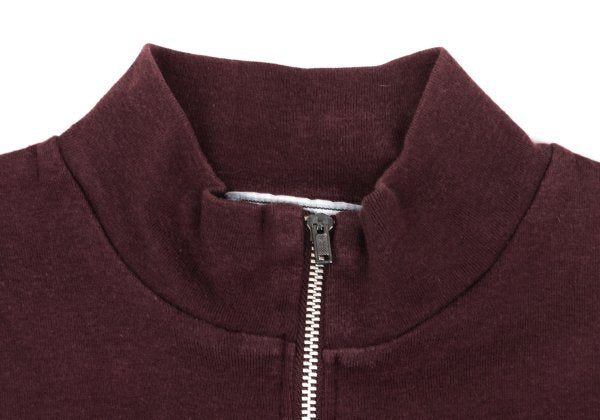 GAULTIER JEAN'S Cotton Logo Half-Zip Top Bordeaux Size 40