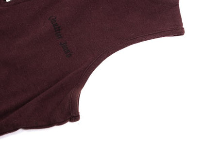GAULTIER JEAN'S Cotton Logo Half-Zip Top Bordeaux Size 40