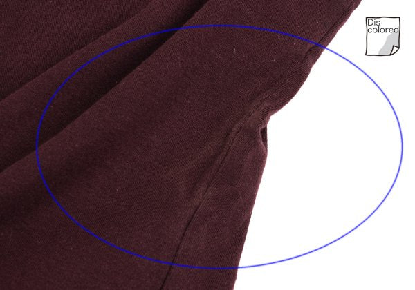 GAULTIER JEAN'S Cotton Logo Half-Zip Top Bordeaux Size 40