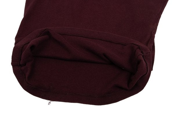 GAULTIER JEAN'S Cotton Logo Half-Zip Top Bordeaux Size 40