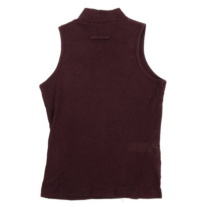 GAULTIER JEAN'S Cotton Logo Half-Zip Top Bordeaux Size 40