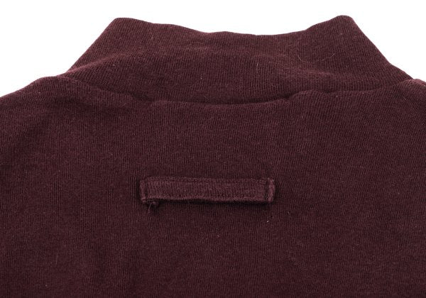 GAULTIER JEAN'S Cotton Logo Half-Zip Top Bordeaux Size 40