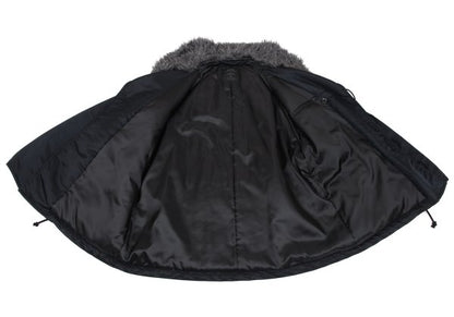 s'yte Faux Fur Shawl Collar Nylon Blouson Black Size 3