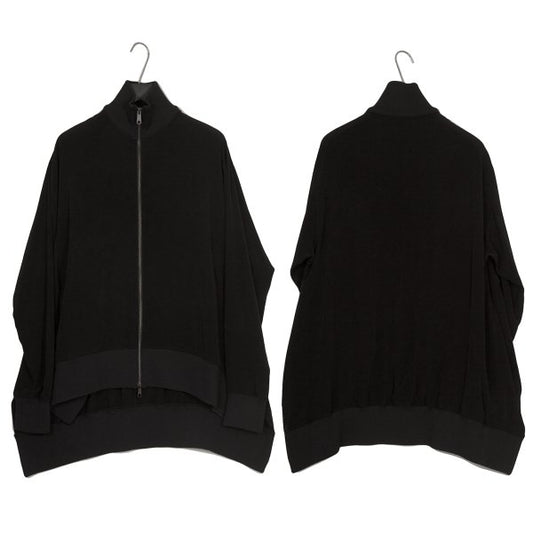 Ground Y Crepe de Chine Side Drape Zip Jacket Black Size 3