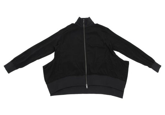 Ground Y Crepe de Chine Side Drape Zip Jacket Black Size 3