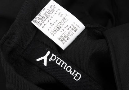 Ground Y Wool Poly Gabardine Waist Cord Pants Black Size 3