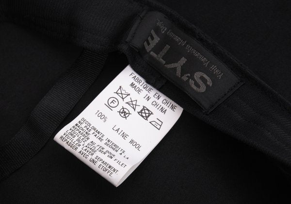 S'YTE Wool Gabardine Beret Black