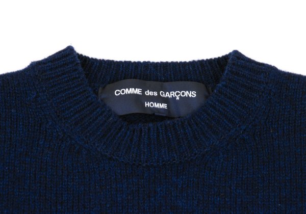COMME des GARCONS HOMME 22AW Wool Side Sweater Navy Size M
