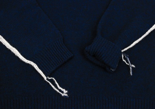 COMME des GARCONS HOMME 22AW Wool Side Sweater Navy Size M