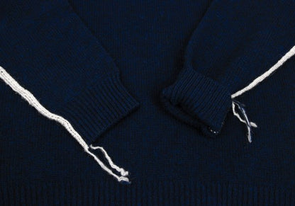COMME des GARCONS HOMME 22AW Wool Side Sweater Navy Size M