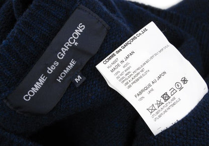 COMME des GARCONS HOMME 22AW Wool Side Sweater Navy Size M