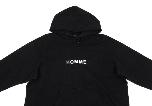 COMME des GARCONS HOMME Front Logo Print Hoodie Black Size L