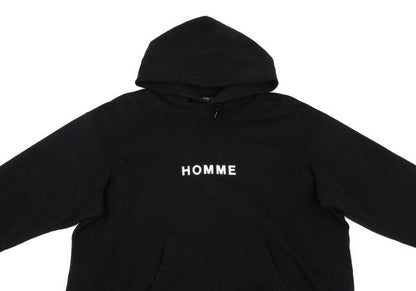 COMME des GARCONS HOMME Front Logo Print Hoodie Black Size L