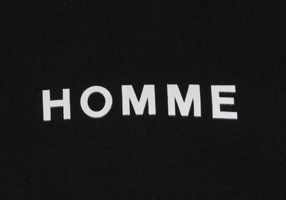 COMME des GARCONS HOMME Front Logo Print Hoodie Black Size L